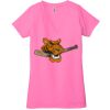 Ladies' Jersey Short-Sleeve Deep V-Neck T-Shirt Thumbnail