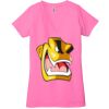 Ladies' Jersey Short-Sleeve Deep V-Neck T-Shirt Thumbnail