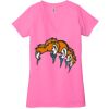 Ladies' Jersey Short-Sleeve Deep V-Neck T-Shirt Thumbnail