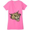 Ladies' Jersey Short-Sleeve Deep V-Neck T-Shirt Thumbnail