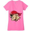 Ladies' Jersey Short-Sleeve Deep V-Neck T-Shirt Thumbnail