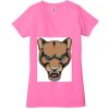 Ladies' Jersey Short-Sleeve Deep V-Neck T-Shirt Thumbnail