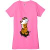 Ladies' Jersey Short-Sleeve Deep V-Neck T-Shirt Thumbnail