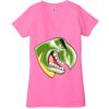 Ladies' Jersey Short-Sleeve Deep V-Neck T-Shirt Thumbnail