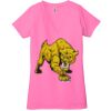 Ladies' Jersey Short-Sleeve Deep V-Neck T-Shirt Thumbnail