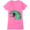 Ladies' Jersey Short-Sleeve Deep V-Neck T-Shirt Thumbnail