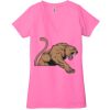 Ladies' Jersey Short-Sleeve Deep V-Neck T-Shirt Thumbnail