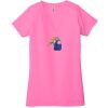 Ladies' Jersey Short-Sleeve Deep V-Neck T-Shirt Thumbnail