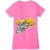 Ladies' Jersey Short-Sleeve Deep V-Neck T-Shirt Thumbnail