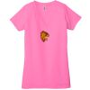Ladies' Jersey Short-Sleeve Deep V-Neck T-Shirt Thumbnail