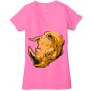Ladies' Jersey Short-Sleeve Deep V-Neck T-Shirt Thumbnail