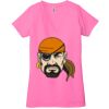 Ladies' Jersey Short-Sleeve Deep V-Neck T-Shirt Thumbnail