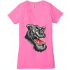 Ladies' Jersey Short-Sleeve Deep V-Neck T-Shirt Thumbnail