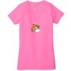 Ladies' Jersey Short-Sleeve Deep V-Neck T-Shirt Thumbnail