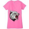 Ladies' Jersey Short-Sleeve Deep V-Neck T-Shirt Thumbnail