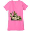 Ladies' Jersey Short-Sleeve Deep V-Neck T-Shirt Thumbnail