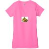 Ladies' Jersey Short-Sleeve Deep V-Neck T-Shirt Thumbnail