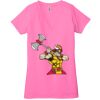 Ladies' Jersey Short-Sleeve Deep V-Neck T-Shirt Thumbnail