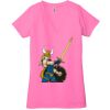 Ladies' Jersey Short-Sleeve Deep V-Neck T-Shirt Thumbnail