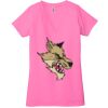 Ladies' Jersey Short-Sleeve Deep V-Neck T-Shirt Thumbnail