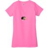 Ladies' Jersey Short-Sleeve Deep V-Neck T-Shirt Thumbnail