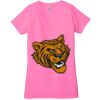 Ladies' Jersey Short-Sleeve Deep V-Neck T-Shirt Thumbnail