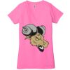 Ladies' Jersey Short-Sleeve Deep V-Neck T-Shirt Thumbnail