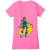 Ladies' Jersey Short-Sleeve Deep V-Neck T-Shirt Thumbnail