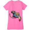 Ladies' Jersey Short-Sleeve Deep V-Neck T-Shirt Thumbnail