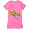 Ladies' Jersey Short-Sleeve Deep V-Neck T-Shirt Thumbnail