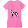 Ladies' Jersey Short-Sleeve Deep V-Neck T-Shirt Thumbnail