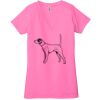 Ladies' Jersey Short-Sleeve Deep V-Neck T-Shirt Thumbnail