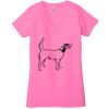 Ladies' Jersey Short-Sleeve Deep V-Neck T-Shirt Thumbnail