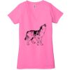 Ladies' Jersey Short-Sleeve Deep V-Neck T-Shirt Thumbnail