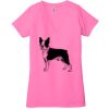 Ladies' Jersey Short-Sleeve Deep V-Neck T-Shirt Thumbnail