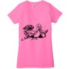 Ladies' Jersey Short-Sleeve Deep V-Neck T-Shirt Thumbnail