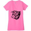 Ladies' Jersey Short-Sleeve Deep V-Neck T-Shirt Thumbnail