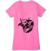 Ladies' Jersey Short-Sleeve Deep V-Neck T-Shirt Thumbnail