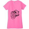 Ladies' Jersey Short-Sleeve Deep V-Neck T-Shirt Thumbnail