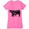 Ladies' Jersey Short-Sleeve Deep V-Neck T-Shirt Thumbnail