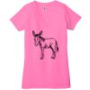 Ladies' Jersey Short-Sleeve Deep V-Neck T-Shirt Thumbnail