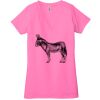 Ladies' Jersey Short-Sleeve Deep V-Neck T-Shirt Thumbnail