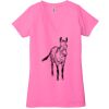 Ladies' Jersey Short-Sleeve Deep V-Neck T-Shirt Thumbnail