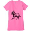 Ladies' Jersey Short-Sleeve Deep V-Neck T-Shirt Thumbnail