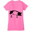 Ladies' Jersey Short-Sleeve Deep V-Neck T-Shirt Thumbnail