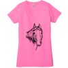 Ladies' Jersey Short-Sleeve Deep V-Neck T-Shirt Thumbnail
