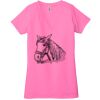 Ladies' Jersey Short-Sleeve Deep V-Neck T-Shirt Thumbnail
