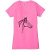 Ladies' Jersey Short-Sleeve Deep V-Neck T-Shirt Thumbnail