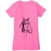 Ladies' Jersey Short-Sleeve Deep V-Neck T-Shirt Thumbnail