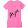 Ladies' Jersey Short-Sleeve Deep V-Neck T-Shirt Thumbnail